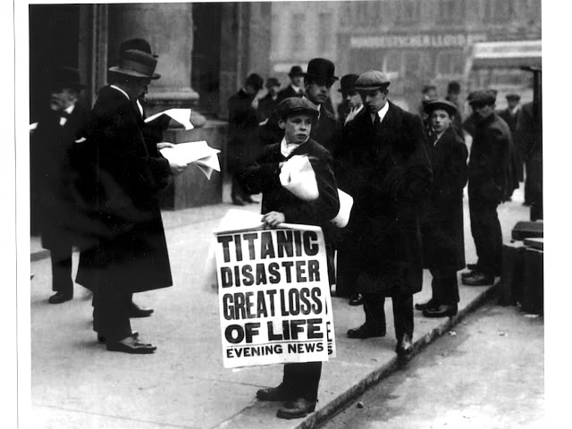 Titanic news boy